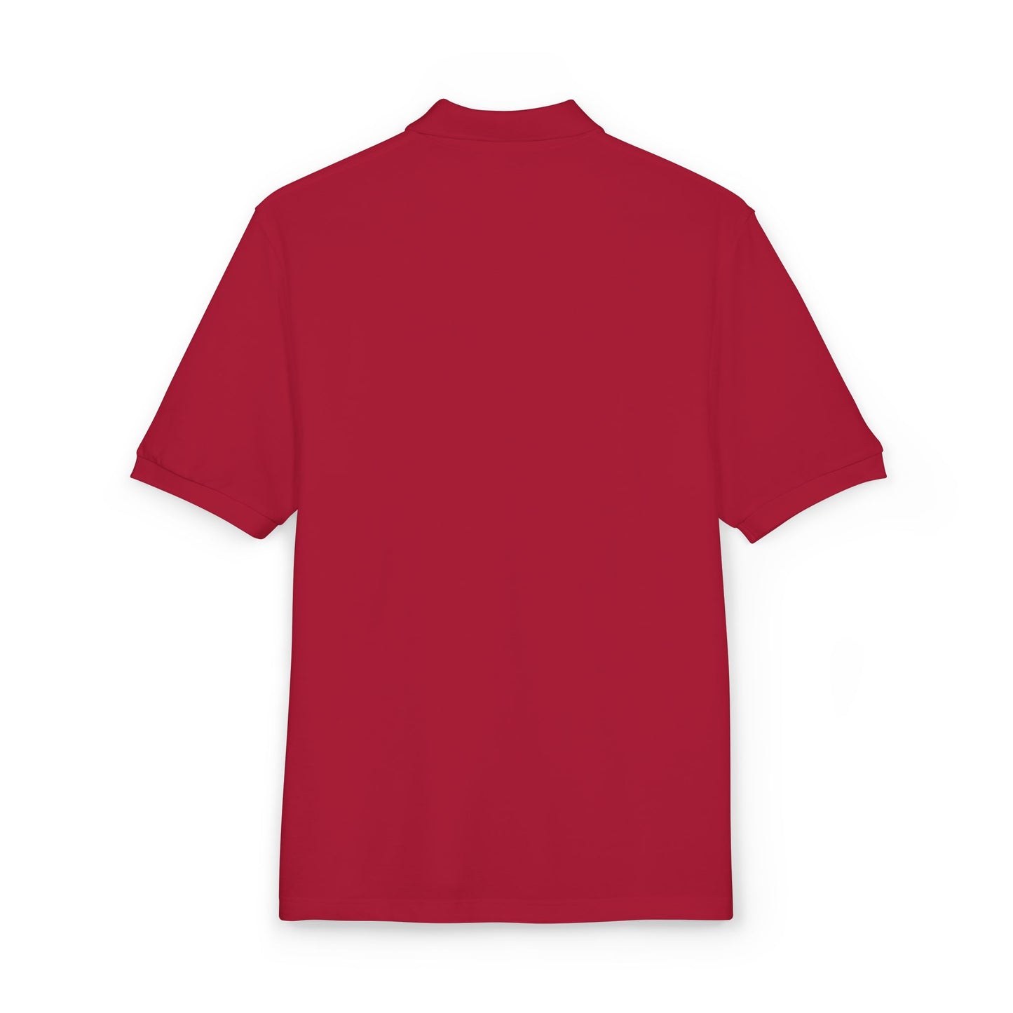 Embroidered Flame Logo Polo Shirt — Casual Black Golf Polo with "Live Fast" Accent
