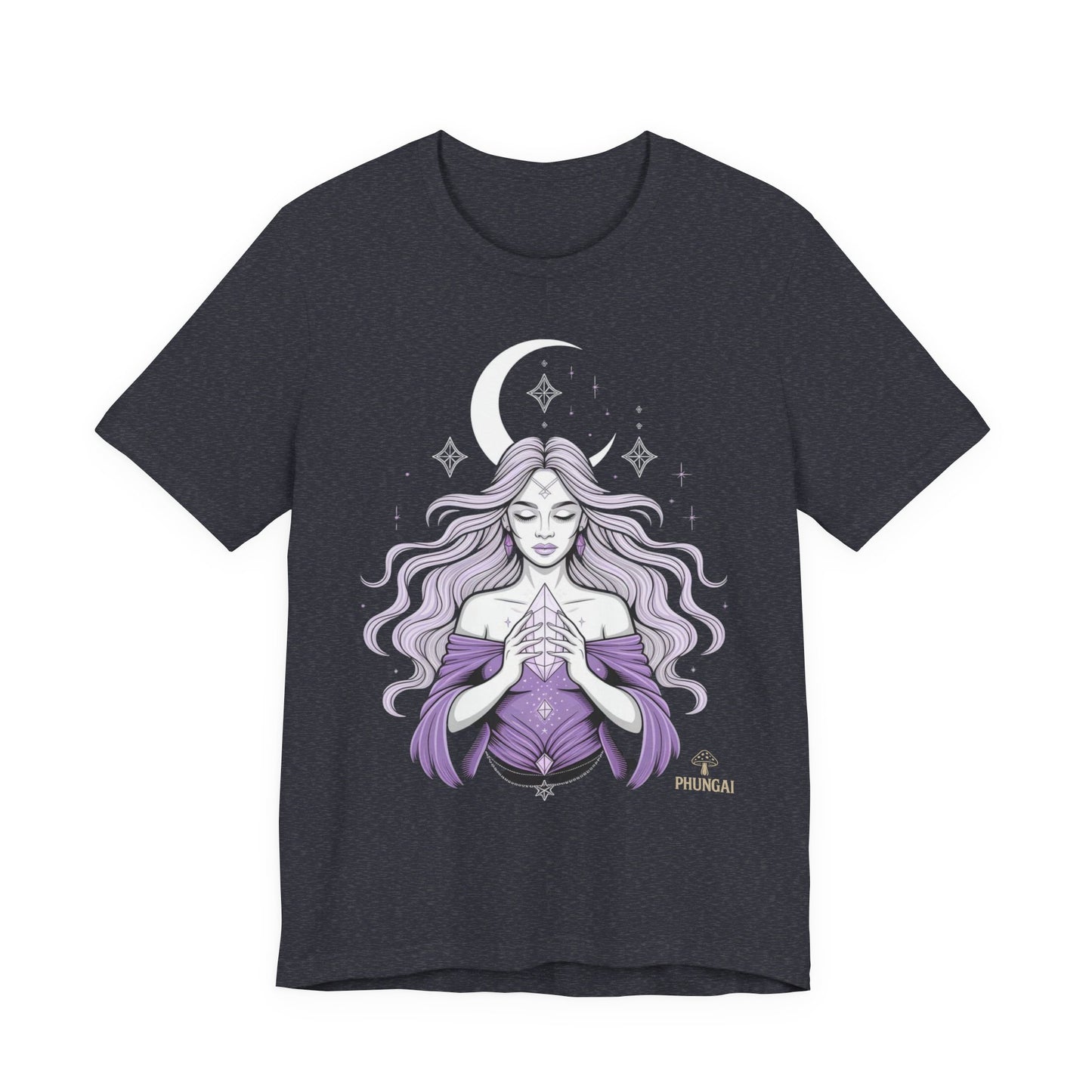 Mystic Violet Oracle Tee — Spiritual Meditation T-Shirt
