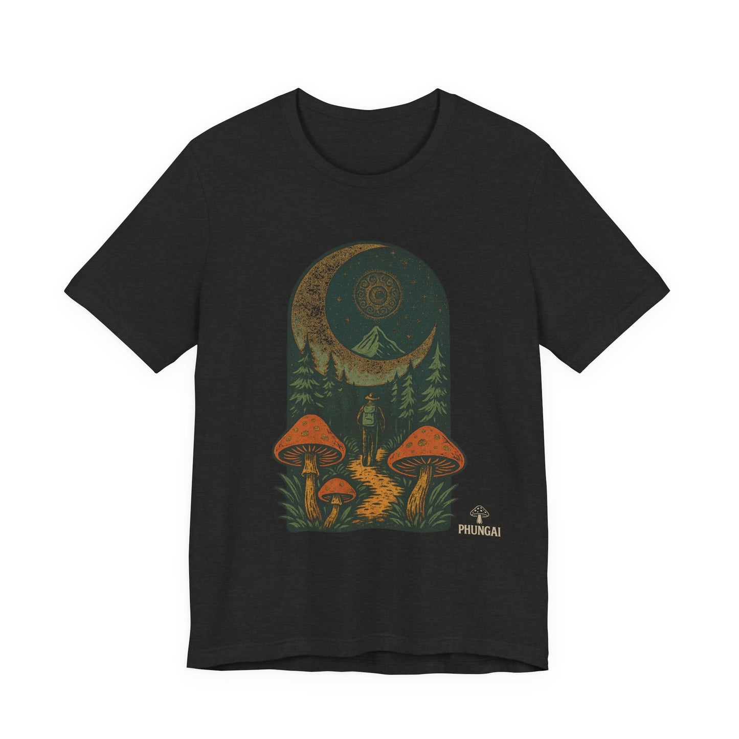Moonlit Adventure Graphic Tee, Dreamy Unisex Tee, Nature Lover's Shirt, Gifts for Stargazers, Casual Wear, Cozy Summer Top