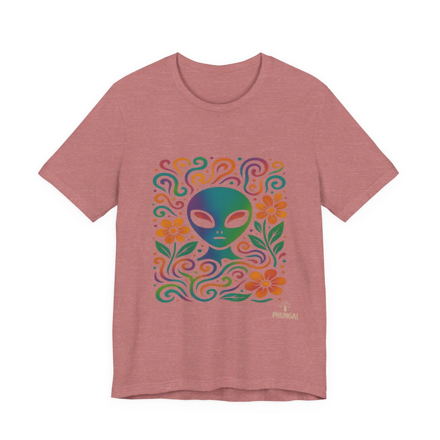 Alien Floral Short Sleeve Tee | Fun Graphic T-Shirt for Unisex | Perfect for Festivals, Vacations, and Everyday Wear | Gift for UFO [...]