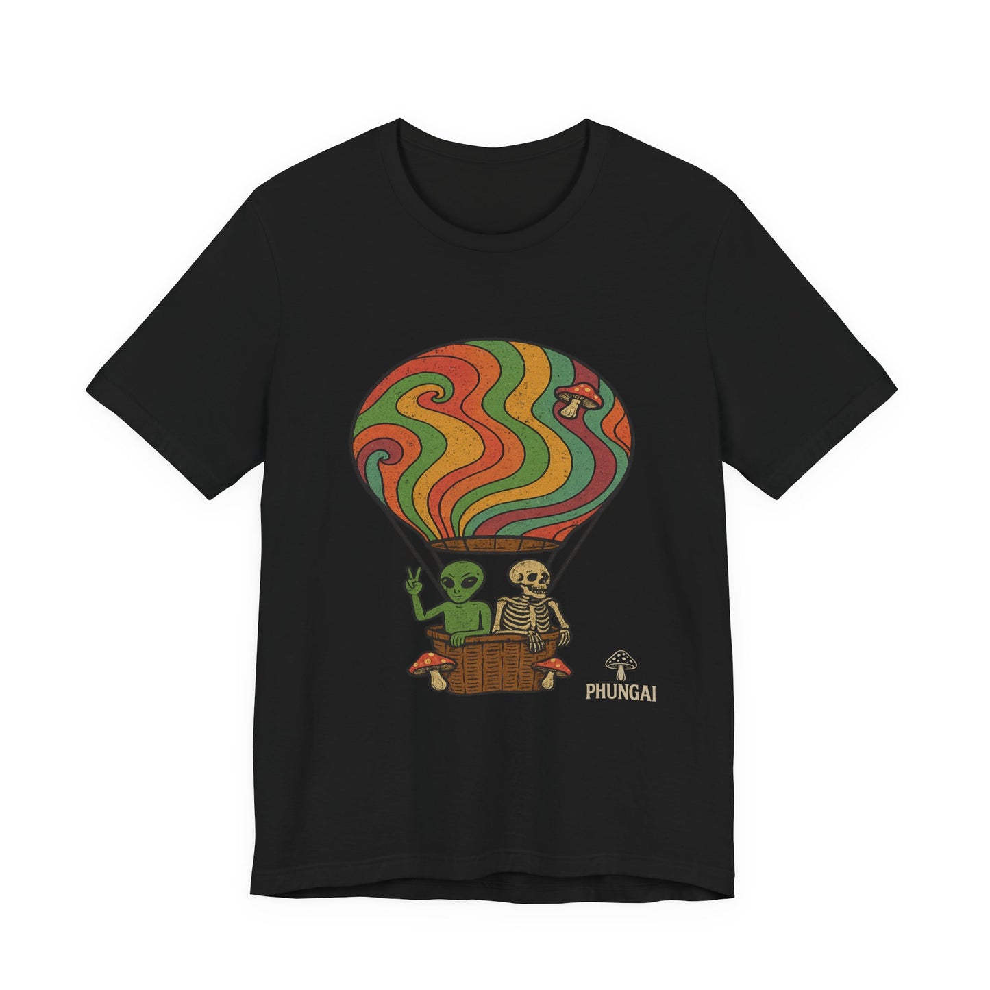 Vintage Hot Air Balloon Tee, Fun Graphic Tee, Unisex Cotton T-Shirt, Perfect Gift for Adventurers, Seasonal Wardrobe Staple