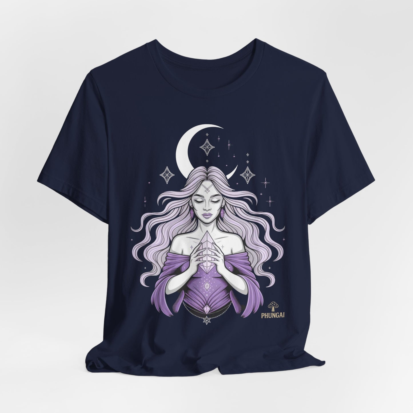 Mystic Violet Oracle Tee — Spiritual Meditation T-Shirt