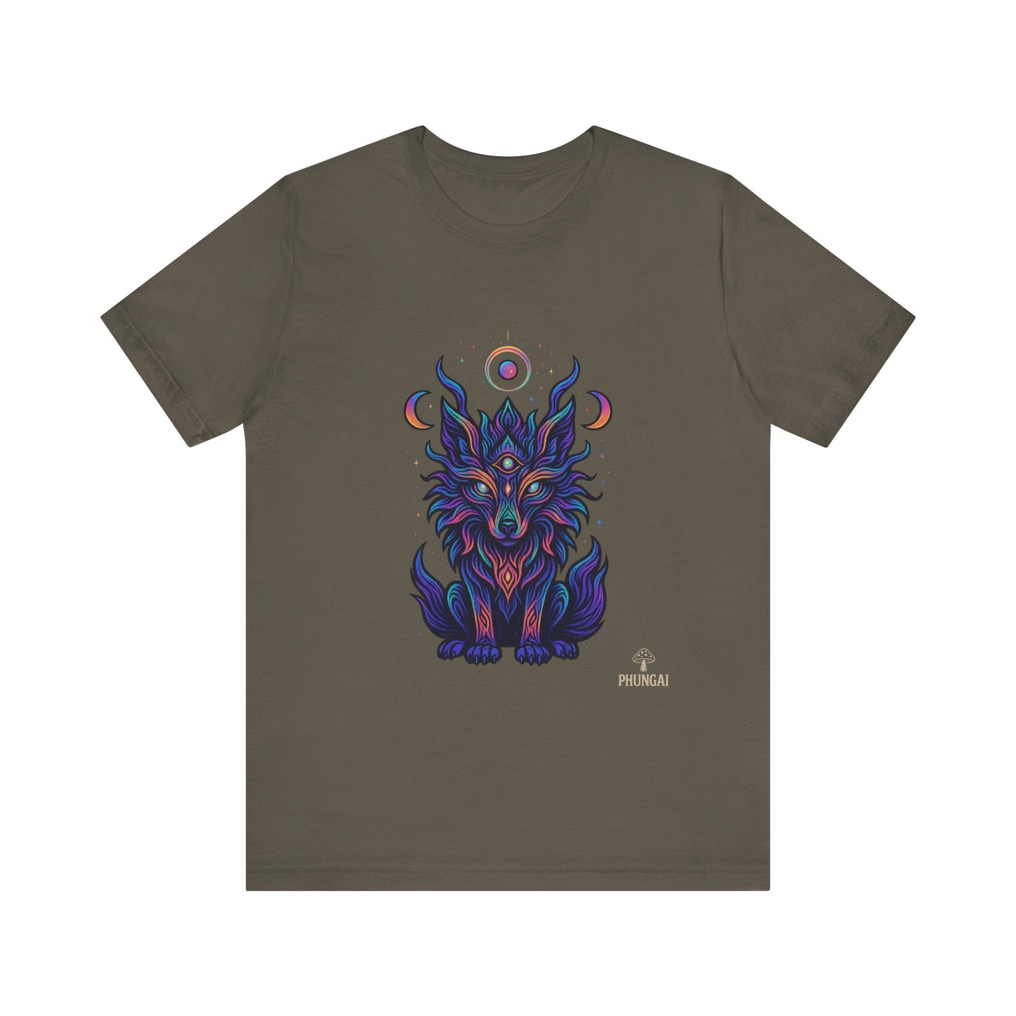 Mystical Wolf Graphic Tee | Boho Vibes, Unisex Shirt, Perfect Gift for Animal Lovers, Spiritual Style, Everyday Wear