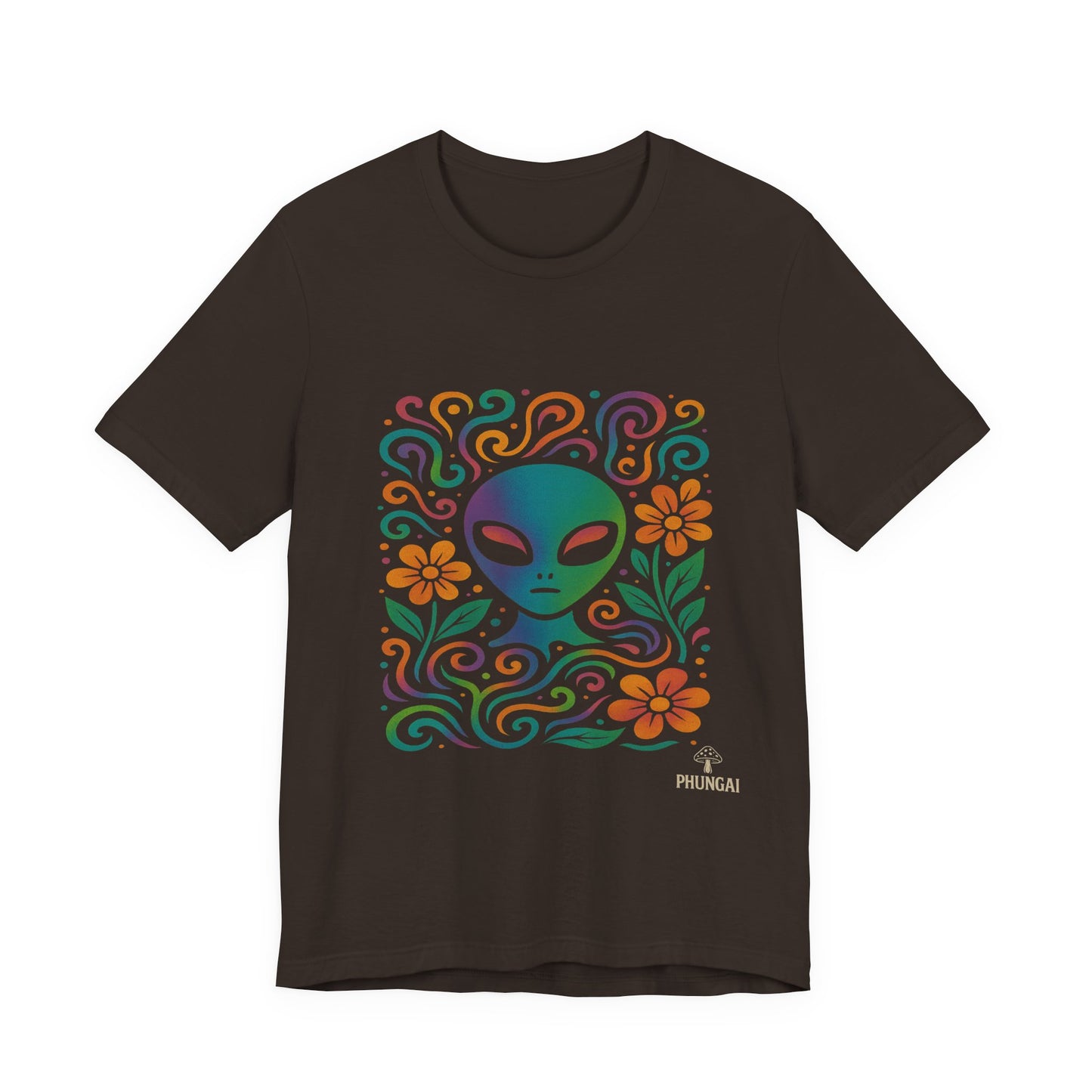 Alien Floral Short Sleeve Tee | Fun Graphic T-Shirt for Unisex | Perfect for Festivals, Vacations, and Everyday Wear | Gift for UFO [...]