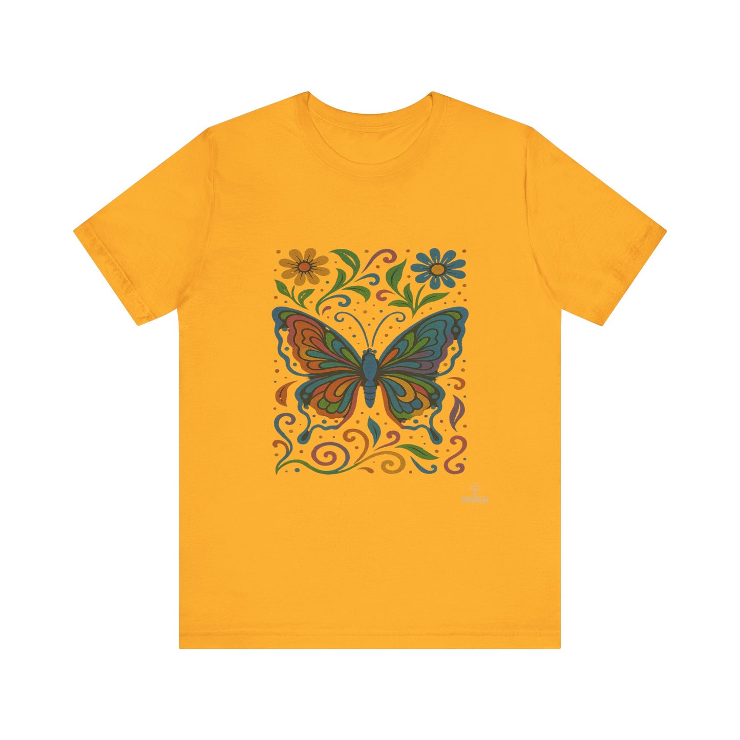 Butterfly Floral Unisex Tee: Vibrant Nature-Inspired T-Shirt for Nature Lovers, Gift for Birthdays, Mother's Day, Eco-Friendly Apparel