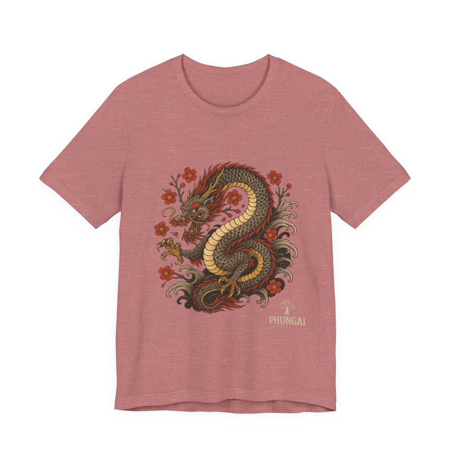 Dragon Art Unisex Tee | Casual Streetwear, Nature Lover Gift, Eco-Friendly Apparel, Festival Wear, Anime Merchandise