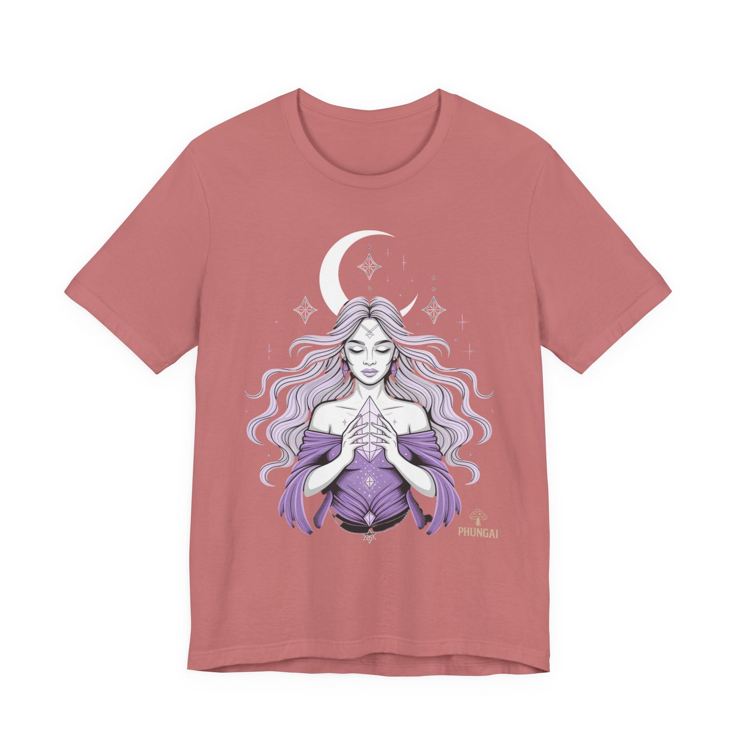 Mystic Violet Oracle Tee — Spiritual Meditation T-Shirt