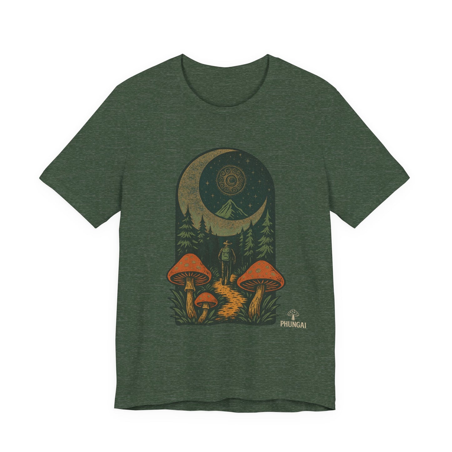 Moonlit Adventure Graphic Tee, Dreamy Unisex Tee, Nature Lover's Shirt, Gifts for Stargazers, Casual Wear, Cozy Summer Top